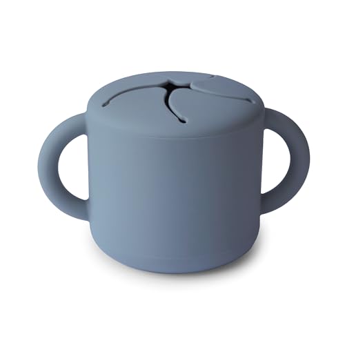 Image of mushie Silicone Snack Cup | Spill Proof Food Container for Toddler and Baby (Tradewinds)