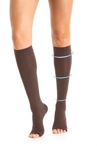 Chaussettes de compression Gi&Gi classe 2 23-32 mmHg bout ouvert noir