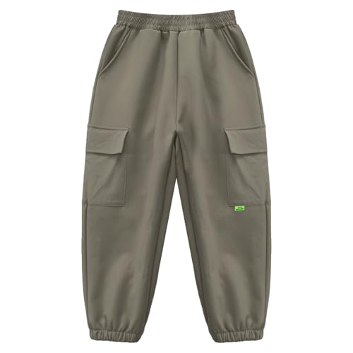 JEYPINMI Boys' Girls' Joggers Sweatpants for Camping Hiking Outdoor Trousers Winter Warm Jogger Pant4
