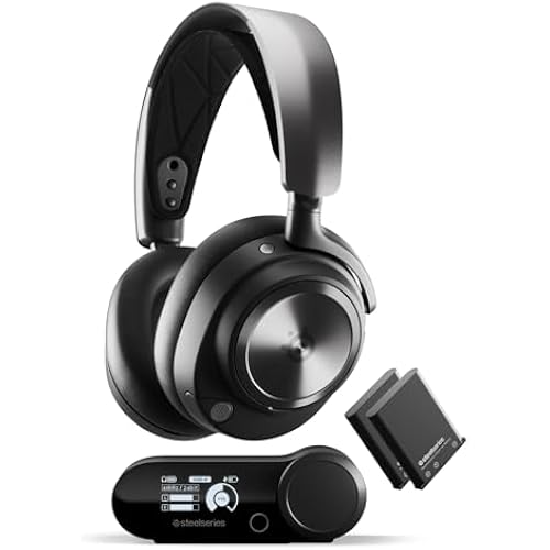 SteelSeries Arctis Nova Pro Wireless Multi-System Gaming Headset — Neodymium Magnetic Drivers — ANC — 2 Battery System — ClearCast Gen 2 Mic — PS5, PS4, PC, Switch, Mobile — Black