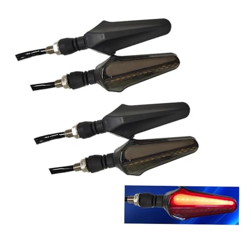 Feux stop et clignotants moto 12 LED effet eau courante pour une visibilité maximale