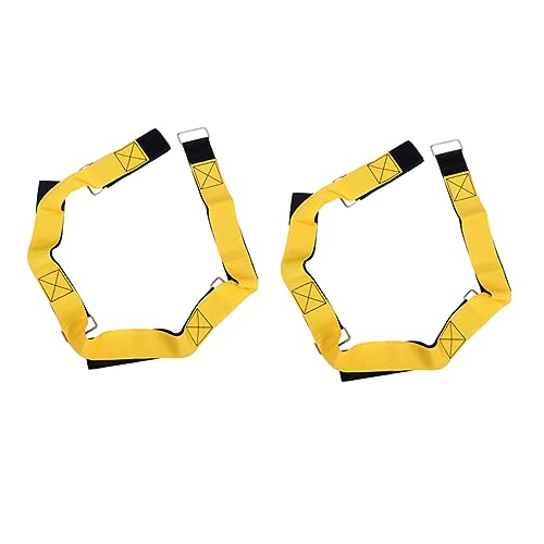 BESTonZON 1pair Webbing Teamwork Game Tool Footsteps Belt for Activities Comfortable and Safe for Group Games Suitable for Parties and Team Building