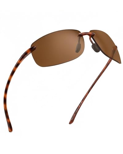 Image of JIM HALO Sport Sunglasses Men Womens TR90 Rimless for Driving Running Golf | Polarized /Non polarized,Lightweight,17g /0.6oz,Rectangle,Wrap Around,Cycling,Fishing,Outdoor Activities