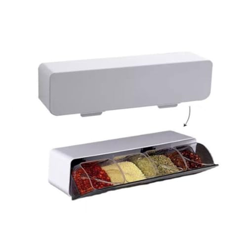 Porta Tempero Condimentos Gaveta 4 Divisorias de Parede Cozinha