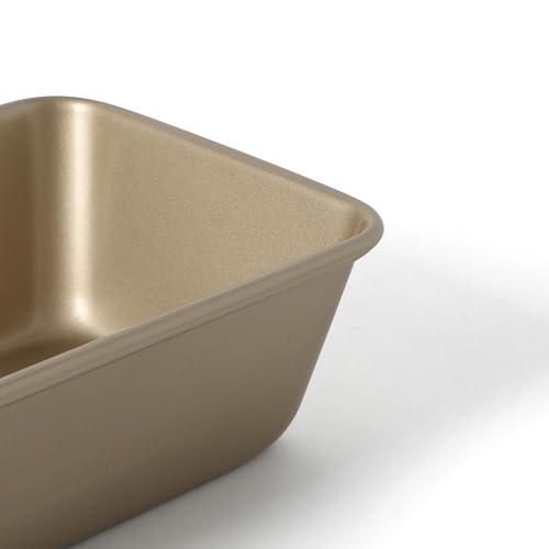 Image of Martha Stewart Gallen 9 Inch Nonstick Carbon Steel Loaf Pan - Champagne, Durable Bakeware for Even Baking and Easy Release