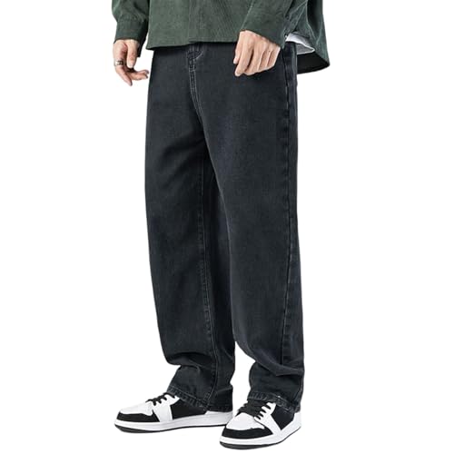 Jean baggy homme Y2K à jambe droite retro pour un look quotidien denim authentique