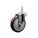 Polyurethane Swivel Threaded Stem Caster w/5" x 1.25" Maroon Wheel and 3/4" Stem - 350 lbs Capacity/Caster - Service Caster Brand