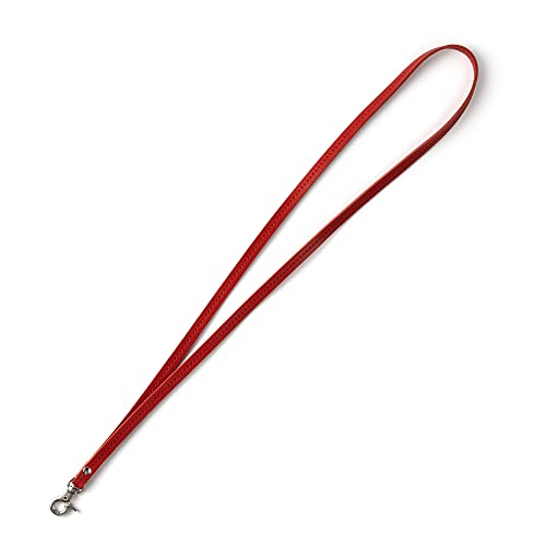 Bell leather craft (ベルレザークラフト) 栃木レザー ネックストラップ レディース メンズ 革 IDケース用 ギフト プレゼント(RED)