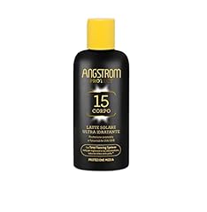Angstrom Protect Latte Solare Corpo SPF 15, Azione Idratante e Duratura, Indicata per Pelli Sensibili, 200 ml