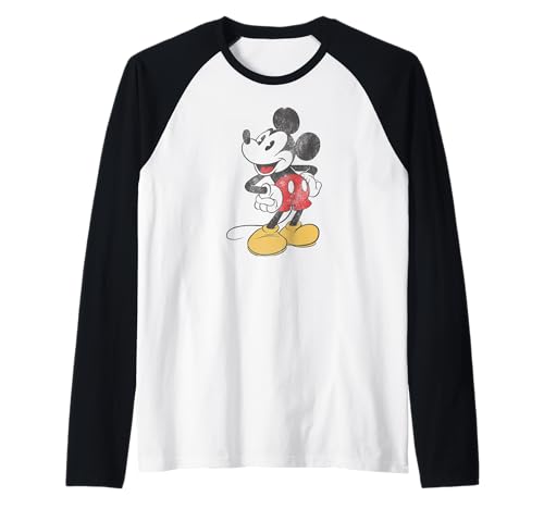 Mickey Mouse Raglan Baseball Tee Vintage Disney pour un look retro