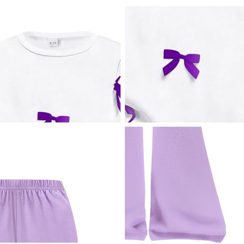 Image of Girls 2 Piece Outfits Long Sleeve Butterfly Sweatshirt & Flared Pants Fall Clothing Set Size 7-12 Years