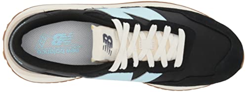 New Balance Women's 237 V1 Classic Sneaker, Black/Bleach Blue, 8.5 #TOP4