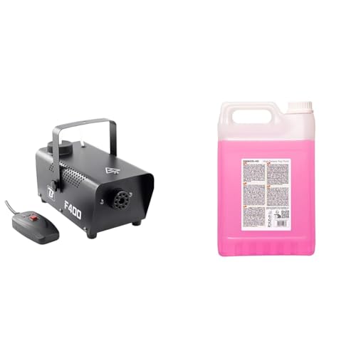 BOOMTONE Machine à fumée F400 noir & Ibiza SMOKE5L-HD Liquide à fumée haute densité