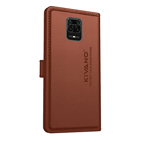 Image of Kivano Xiaomi Redmi Note 9 Pro / Redmi Note 9 Pro Max / Redmi 10 Lite / Redmi Note 10 Lite / Poco M2 Pro Flip Cover | Leather Finish | Inside Pockets & Inbuilt Stand | Shockproof Wallet Style Magnetic Closure Back Cover Case