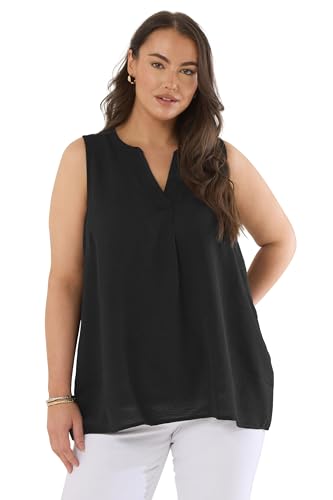EVANS Curve Women's Plus Size Pleat Front Undershirt Black 16