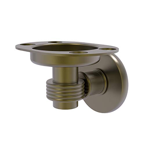 Allied Brass Continental Collection Groovy Accents Tumbler Toothbrush Holder, Antique Brass