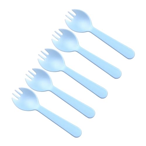 100pcs Plastic Fruit Forks Plastic Forks and Spoons Plastic Spork Plastic Tableware
