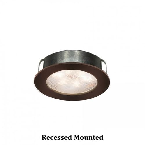 Image of WAC Lighting HR-LED87-27-BN 3000K Soft White Round LED Button Light, Brushed Nickel