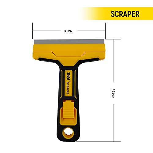 XW Razor Blade Scraper Set, Putty Knife Paint Scraper Tools, Extra 20 Blades Included, 2-Pack - Thumbnail 3