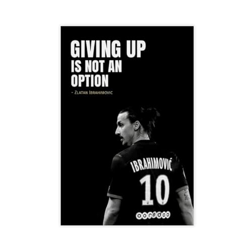 Zlatan Ibrahimovic poster football sur toile 60x90 cm cadeau idéal pour fan