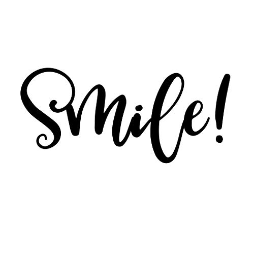 Smile Bathroom Mirror Decal Inspirational Sticker Motivational Quote Sign Wall Decor