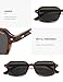 SOJOS Trendy Rectangle Polarized Sunglasses Womens Mens, Small Retro Fashion Thin Slim Square Sunnies SJ2610, Brown Tortoise/Grey