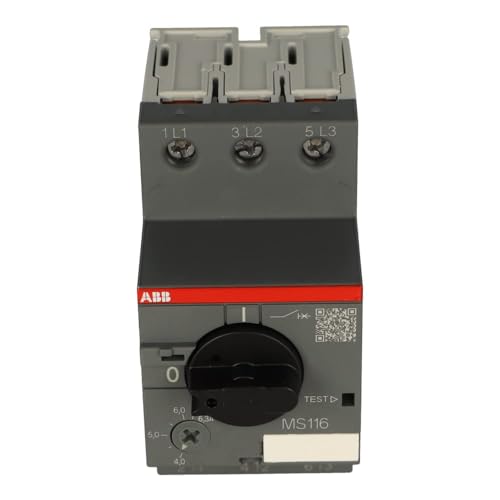 Interruptor de motor manual ABB MS116-6.3, 4 - 6.3 A, 5 hp miniatura 1