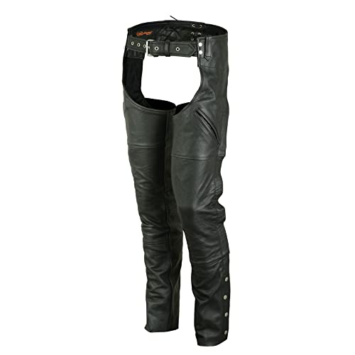 Chaps de moto en cuir noir : protégez vos jambes avec ce pantalon taille L