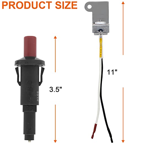 Image of DELSbbq 60092 Push‑Button Grill Igniter Kit - Compatible with Weber Q300 Q3000, Gas Grill Fire Starter Replacement for Weber 424001 426001