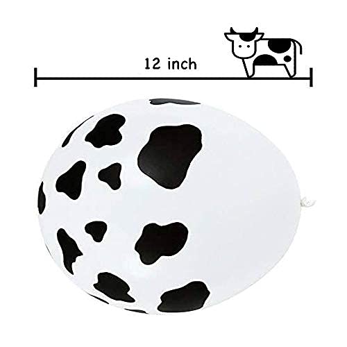 25 PCS Cow Balloons Funny Cow Print Balloons for Cowboy Party Western Cowboy Theme Birthday Party Favor Supplies Decorations