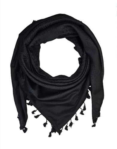 Image of Cotton Shemagh Keffiyeh Scarf - Lightweight Tactical Desert Head Neck Wrap, Sun Protection Outdoor Scarf for Summer Hiking