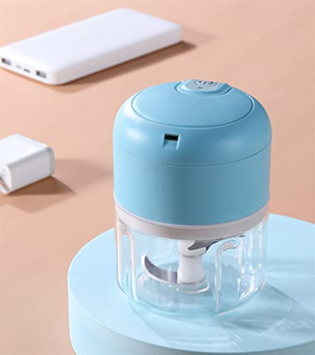 3.14 Inches Grinders Herb Grinder Spice Grinder Electric Herb Grinder Electric Garlic Chopper Onion Chopper Usb Charging Herbs Vegetable Chopper Vegetable Slicer (Blue) #TOP4