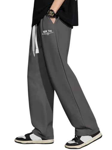Image of Samfor Mid-Rise Stretchable Joggers in Premium Polycotton Comfort Blend for Street and Lounge Wear - Korean Style Baggy Track Pants for Men