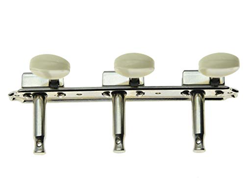 Kaish Nickel W/Aged White 3 Per Side 3X3 On A Plate Vintage Guitar Tuning Keys Tuners #TOP4