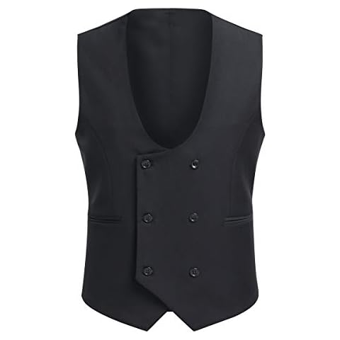 Allthemen Chaleco de Vestir para Hombre con Doble Botonadura Cover