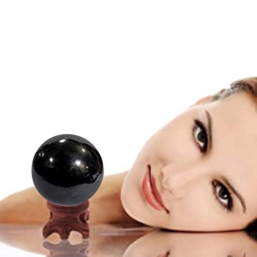 Image of Shubhanjali Feng Shui Black Tourmaline Crystal Sphere for Vastu 200-250 Gm Healing Gemstone Black Tourmaline Stones Ball for Meditation Focus Crysal at Home Dcor, Religious