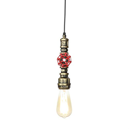 Lámpara colgante rústica para solucionar techos oscuros con doble iluminación bronce E27 8