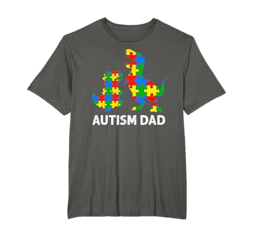 Autism Dad Dinosaurier Lovers Dino Dayddy Autismus Awareness T-Shirt