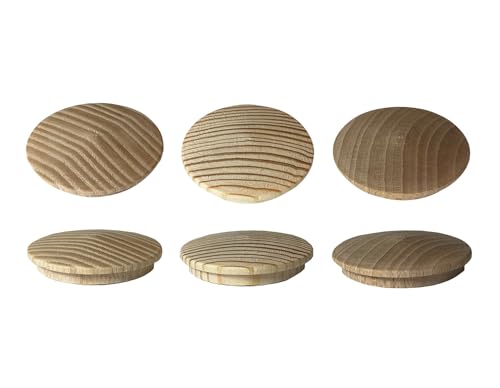 Boutons en bois pin 40 mm : lot de 30 pièces d'ébénisterie pour finitions