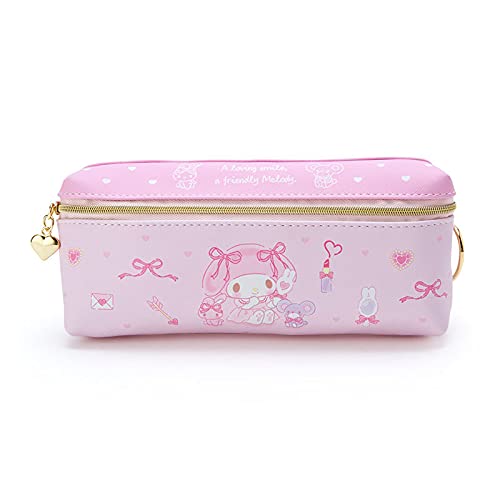 Kawaii - Estuche de lápices de dibujos animados de anime de alta capacidad, bolsas de almacenamiento de bolígrafo de cuero, suministros escolares de papelería de juguete de niña, Mi melodía