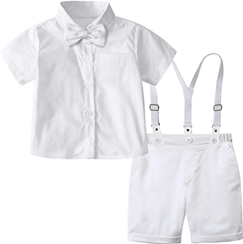 A&J DESIGN Baby Boys Gentleman Suit, 2Pcs Outfit Shirt & Pants