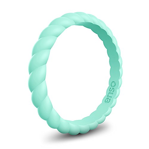 Image of Enso Rings Stackable Silicone Wedding Rings - Multiple Designs for Everyday Wear - Comfortable and Flexible