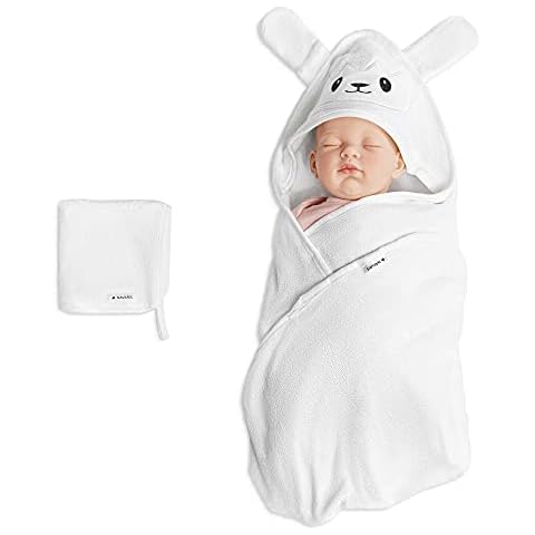Navaris Toalla bebé con Capucha y paño de bambú Cover