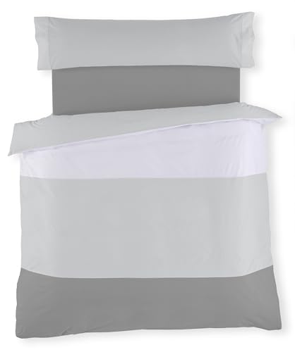 Linge de lit en coton Rita pierre parure drap housse 4 pièces pour lit double 150 cm - 2