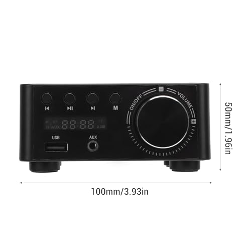 Luocute Wzmacniacz Mocy Bluetooth, 80 W X 2 Stereofoniczny Wzmacniacz Cyfrowy Bluetooth 5.0 Obsługa Karty Pamięci U Disk Dźwięk USB, dla Domu