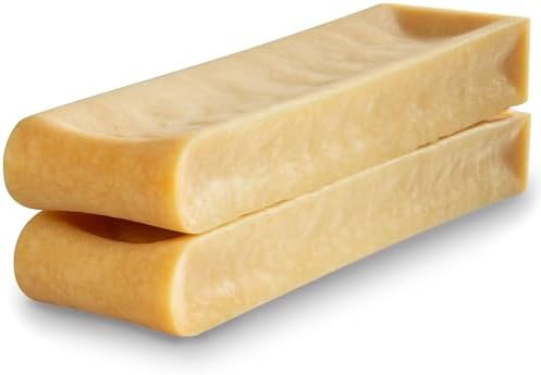 WOW BITES Premium Kaukäse für Hunde - Käsestangen - (400 g, 2er Pack, XXL) | Natürliche Käseknochen für Hunde - Langer Kauspaß - Kauartikel für große Hunde (30-55 kg)