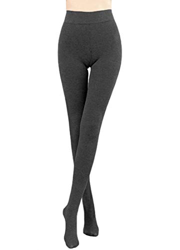 Swtddy Women's Winter Tights Warm Opaque Tights Fleece Lined Leggings S/M Size (Deep gray, Size: ( Height: 5'0" - 5'6" / Weight: 90-135lbs ))