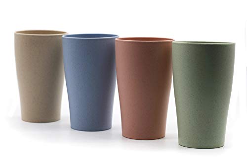 Cabinadd Plastic Bathroom Cup, Durable Water Tumbler Set Eco-Friendly Drinking Cup 400ml Multi-Purpose