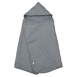 green sprouts Muslin Hooded Towel made from Organic Cotton,Gray