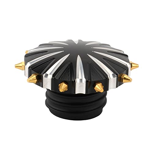 Motorcycle Gas Cap Fuel Tank Oil Caps For Sportster Iron 883 1200 Xl Softail Dyna Touring Road King Street Glide 96-2022 Black Spikes Style #TOP30